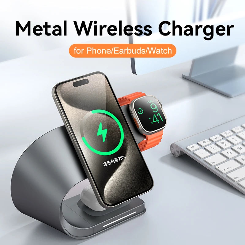 4 in 1 Wireless Charger Metal Shell