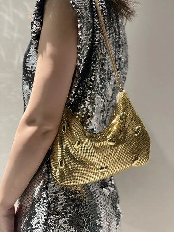 Luxury Gold Handle Aluminum Alloy Purse